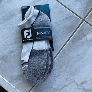 FJ Black, Gray, and White golf  Socks